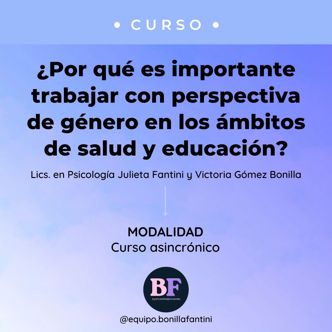 Equipo Bonilla Fantini curso trabajar con perspectiva de género en los ámbitos de salud y educación