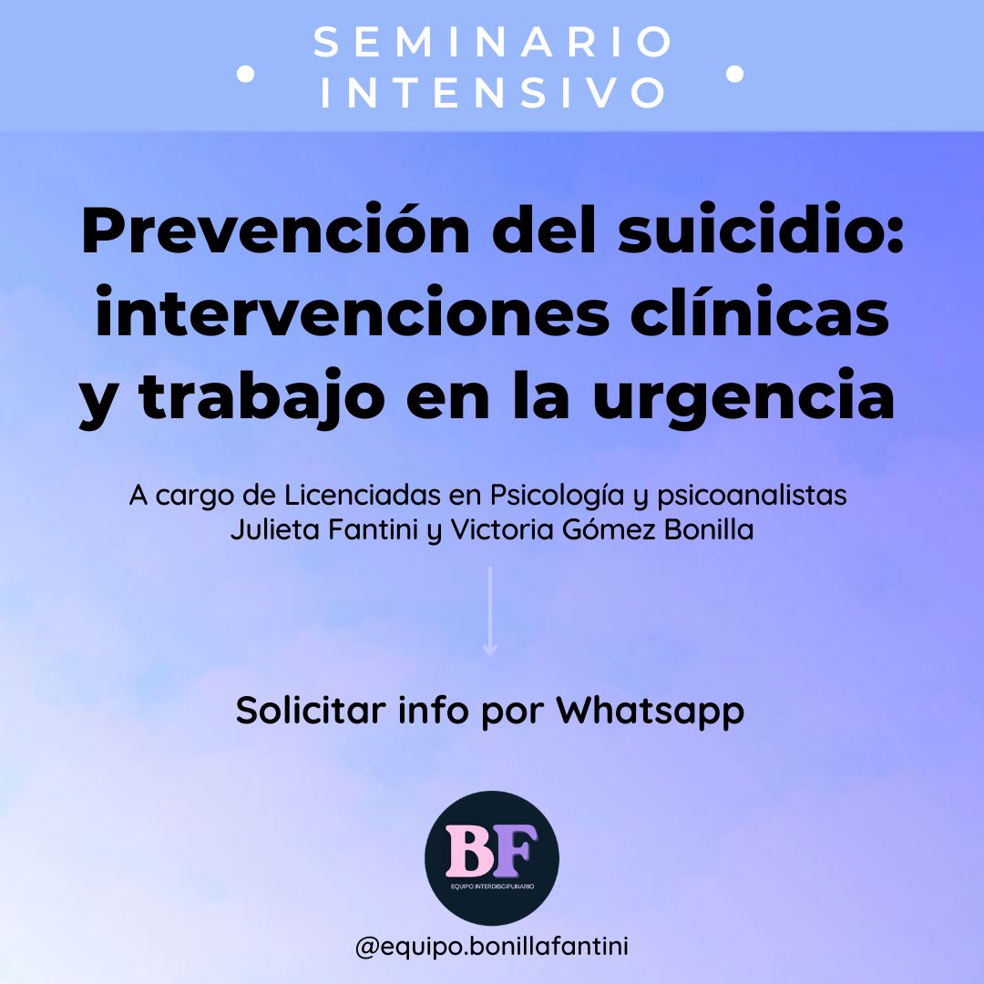 Equipo Bonilla Fantini Prevención del suicidio:
intervenciones clínicas y trabajo en la urgencia 